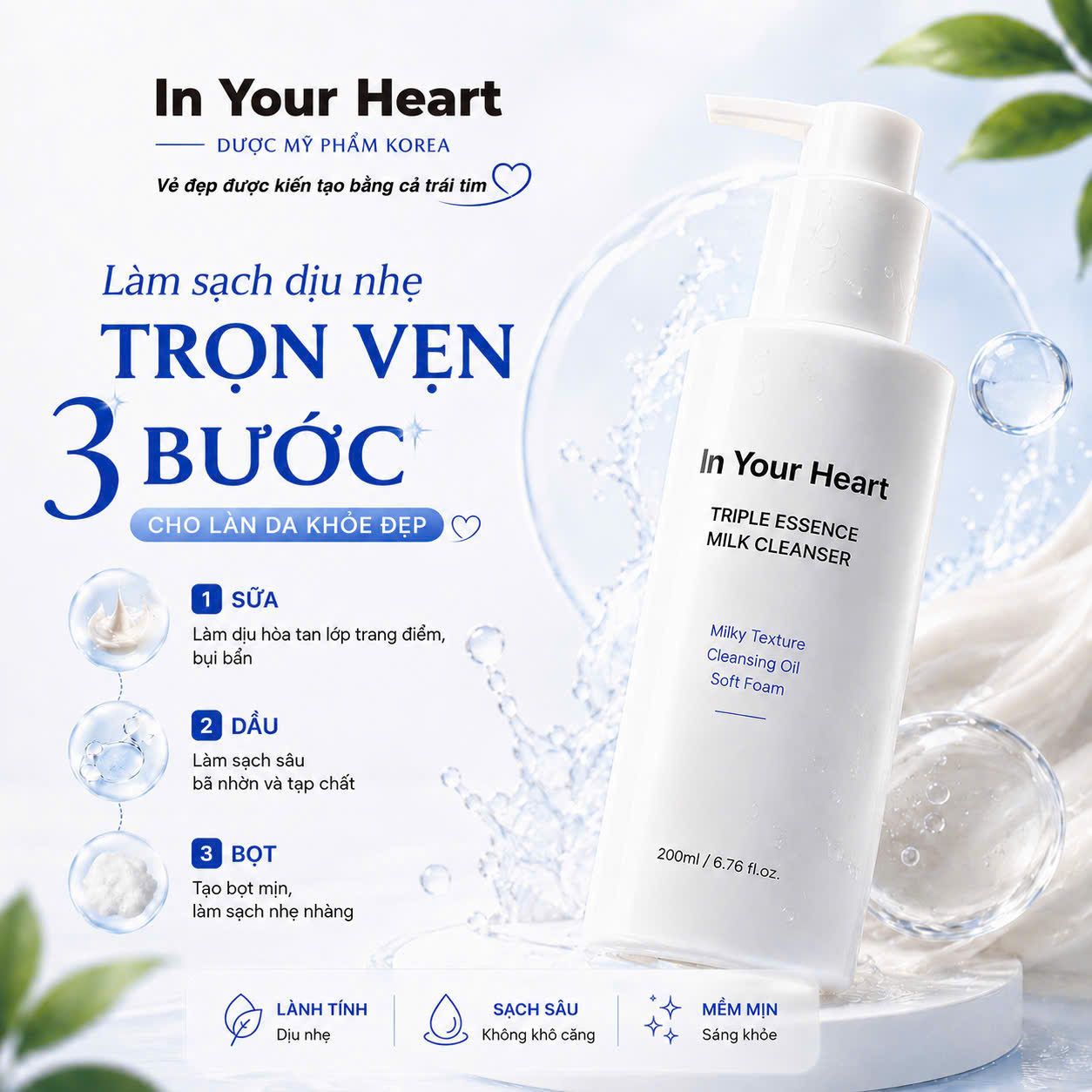 Tinh Chất Collagen Nâng Cơ In Your Heart Collagen Lifting Ampoule 50ml - Căng Bóng, Săn Chắc Da